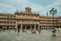 People and eateries at the Plaza Mayor in Salamanca