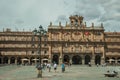 People and eateries at the Plaza Mayor in Salamanca