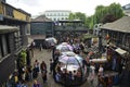 People eating in Camden Market, London Royalty Free Stock Photo