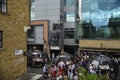 People eating in Camden Market, London Royalty Free Stock Photo