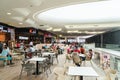 People Eating At Restaurant In Luxury Shopping Mall Interior