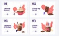 People Eating Sweet Chocolate Food Website Landing Page Set. Tiny Characters among Huge Choco Dessert Dishes