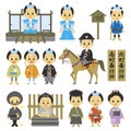 People of Edo period Japan 04 magistrate`s office Royalty Free Stock Photo