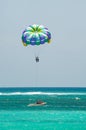 People ejoying parasailing on sea vacation Royalty Free Stock Photo