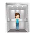 People in elevator design Royalty Free Stock Photo