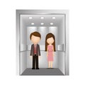 People in elevator design Royalty Free Stock Photo
