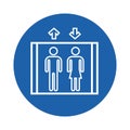 people on a elevator. Vector illustration decorative design Royalty Free Stock Photo