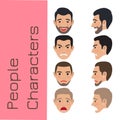 People Emotions Generator Flat Vector