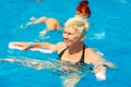 People are engaged in water aerobics in pool Royalty Free Stock Photo