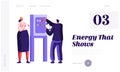 People Engineer Check Energy Equipment at Factory Landing Page. Man and Woman Inspector Engineering. Gas Industry Inspection