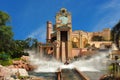 People enjoing Journey to Atlantis water ride at Seaworld.