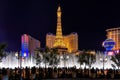People enjoy Bellagio fountain show at Paris hotel