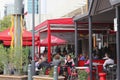 People eating drinking at a cosy terrace, Adelaide, Australia