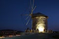 View of windmill in Alacati town,Izmir,Turkey Royalty Free Stock Photo