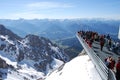 People on viewing platform on Dachstein mountain