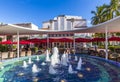 People enjoy restaurant at famous Colony Art Deco Theater