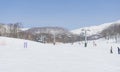 People enjoy ski at Niseko Annupuri Kokusai Ski Area at Niseko Royalty Free Stock Photo