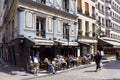 People enjoy sunny weather in Paris