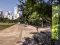 People enjoy for their leisure in the People's Park (Parque do Povo)