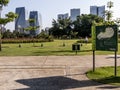 People enjoy for their leisure in the People's Park (Parque do Povo)