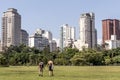 People enjoy for their leisure in the People's Park (Parque do Povo)