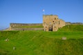 People enjoy themselves at the Tynemouth Priory and Castle on a beautiful sunny summer afternoon