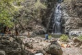 people enjoy visiting the Montezuma falls in Costa Rica Royalty Free Stock Photo
