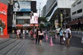 People enjoy walking around at Siam Square