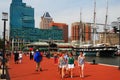 Enjoying a warm spring day at Inner Harbor Royalty Free Stock Photo