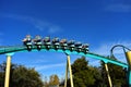 People enjoyin amazing Kraken rollercoaster at Seaworld in International Drive area . Royalty Free Stock Photo