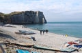 Etretat cliffs on a warm, sunny autumn day in France Royalty Free Stock Photo