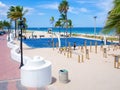 People enjoying the beach at Fort Lauderdale in Florida Royalty Free Stock Photo