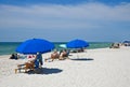 People Enjoying the Beach at Gulf Shores Alabama Royalty Free Stock Photo