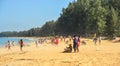 People enjoying on the beach