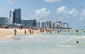 People enjoying the beach at south Miami