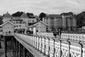 People enjoying being outside after covid lockdown in Penarth Royalty Free Stock Photo