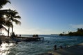 People Enjoying a Caribbean Sunset, Split, Caye Caulker, Belize