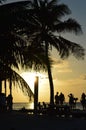 People Enjoying a Caribbean Sunset, Split, Caye Caulker, Belize