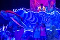 People enjoying Club Sea Glow family friendly dance party in Electric Ocean at Seaworld 24 Royalty Free Stock Photo