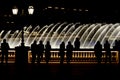 People enjoying dancing waters in Las Vegas