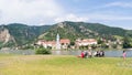 People enjoying Danube river in Durnstein, Wachau, Austria Royalty Free Stock Photo