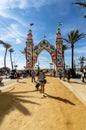 People enjoying a good day at the Feria de Sanlucar de Barrameda.