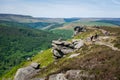 People enjoying hiking on Bamford Edge Royalty Free Stock Photo