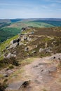 People enjoying climbing on Bamford Edge Royalty Free Stock Photo