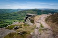 People enjoying hiking on Bamford Edge Royalty Free Stock Photo