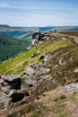 People enjoying hiking on Bamford Edge Royalty Free Stock Photo