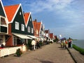 People enjoying a nice summer day, Volendam Royalty Free Stock Photo