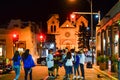 People enjoying the plaza in Santa Fe New Mexico leading up to Zozobra Royalty Free Stock Photo