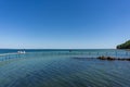 People enjoying a relaxing afternoon and the amazing views from the Infinite Bridge in Aarhus