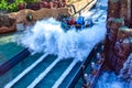 People enjoying river attraction ride Infinity Falls at Seaworld Marine Theme Park 5 Royalty Free Stock Photo